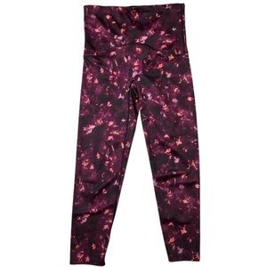 SPANX Booty Boost 7/8 Purple and Pink Patterned Leggings